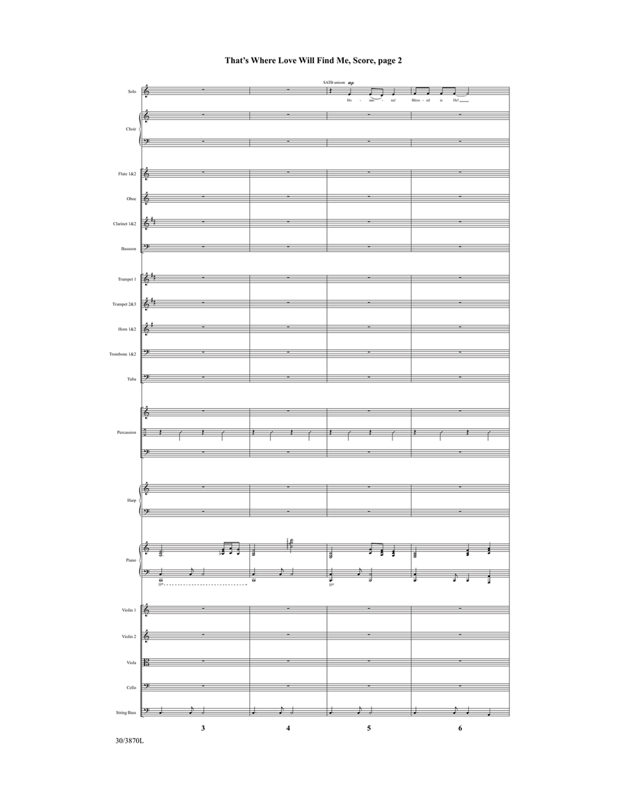 That's Where Love Will Find Me - Downloadable Orchestral Score and Parts Score scores gallery preview page 3