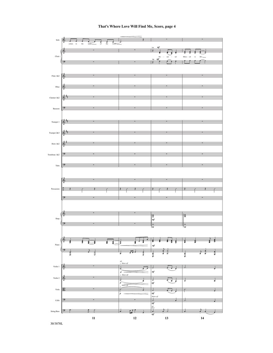 That's Where Love Will Find Me - Downloadable Orchestral Score and Parts Score scores gallery preview page 5