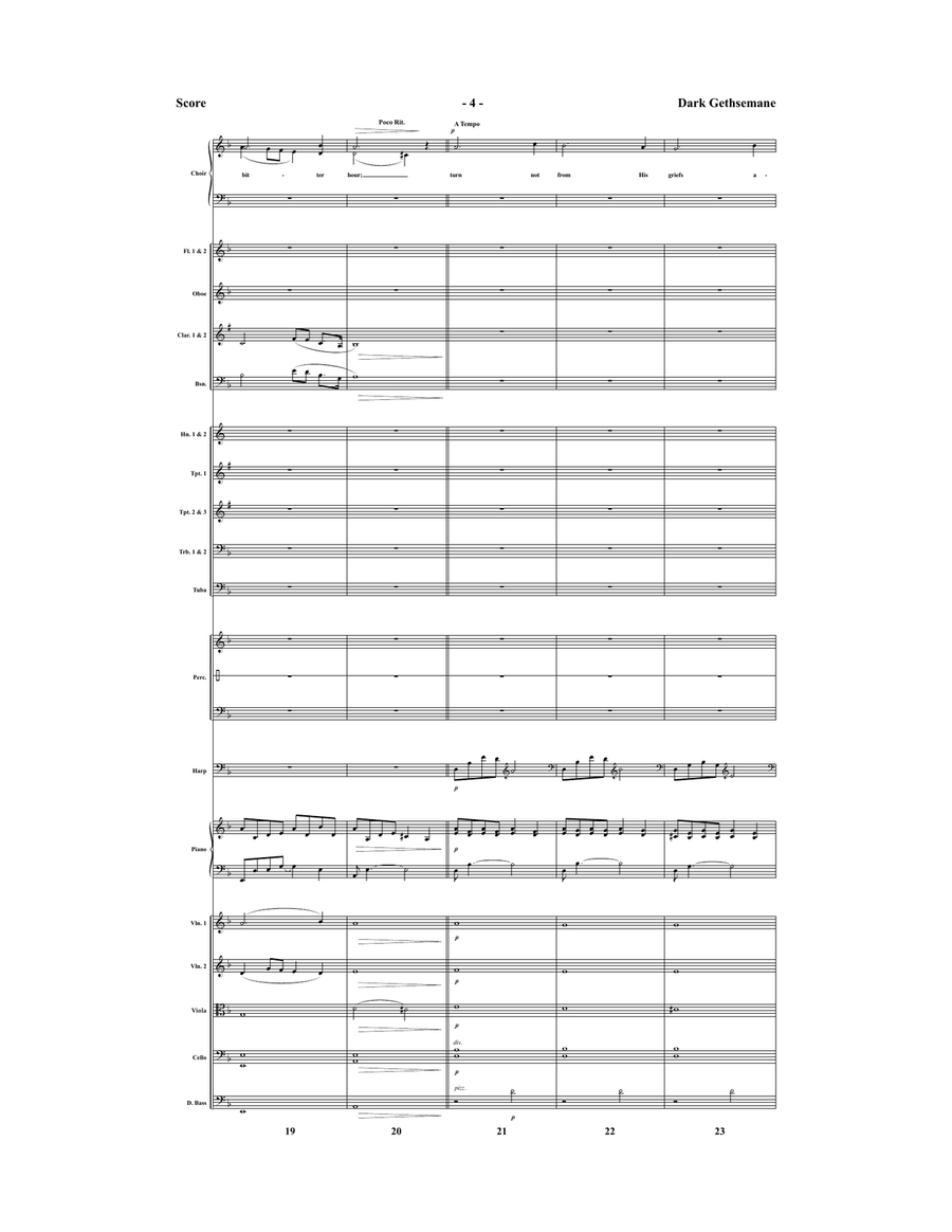 Dark Gethsemane - Downloadable Orchestral Score and Parts Score scores gallery preview page 5