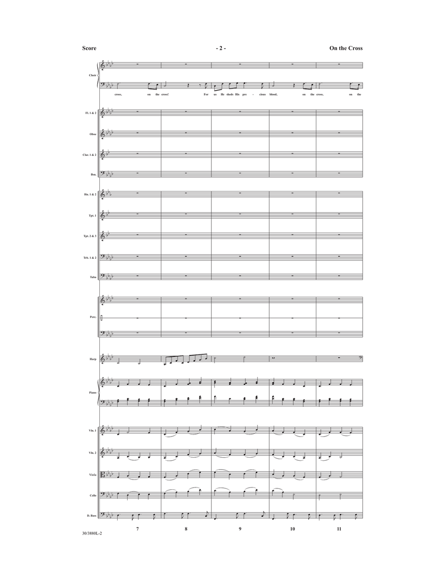 On the Cross - Downloadable Orchestral Score and Parts Score scores gallery preview page 3