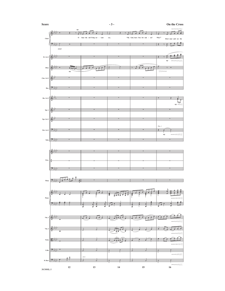 On the Cross - Downloadable Orchestral Score and Parts Score scores gallery preview page 4