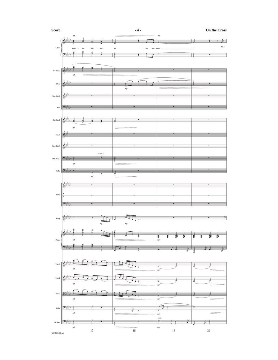 On the Cross - Downloadable Orchestral Score and Parts Score scores gallery preview page 5