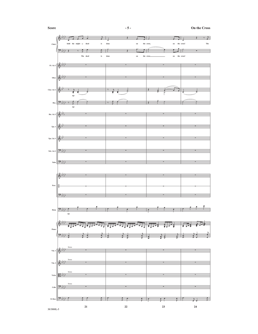 On the Cross - Downloadable Orchestral Score and Parts Score scores gallery preview page 6