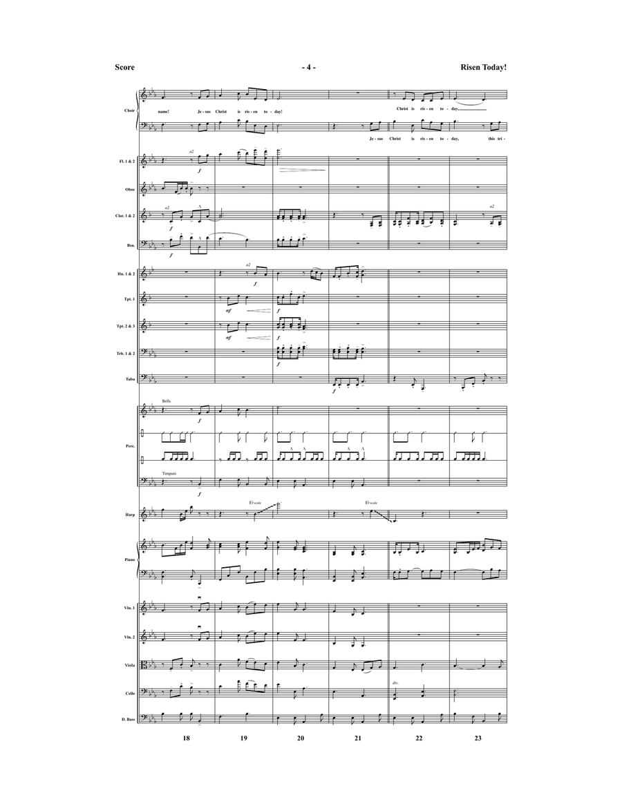 Risen Today! - Downloadable Orchestral Score and Parts Score scores gallery preview page 5