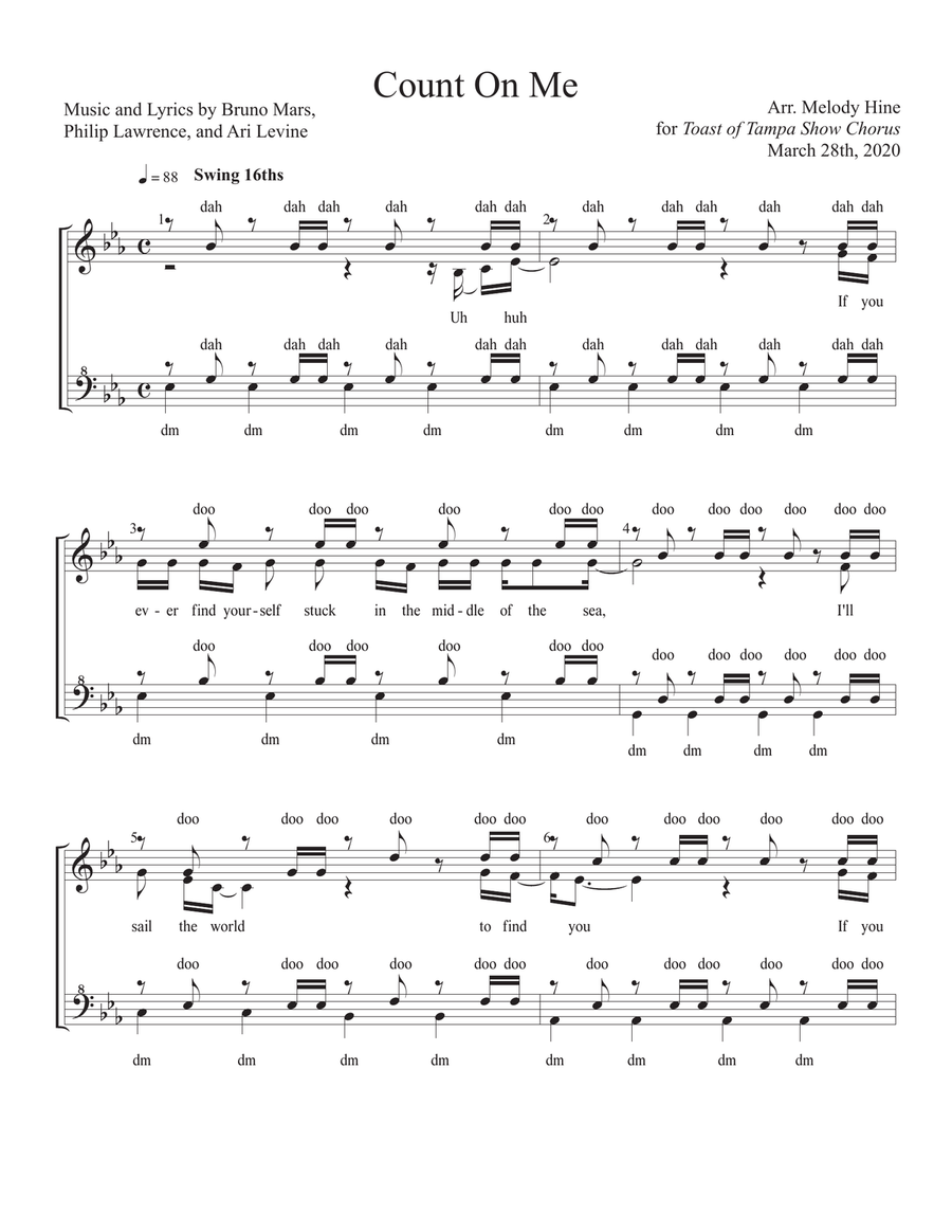 Count On Me Count On Me SSAA scores gallery preview page 1