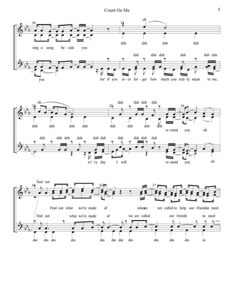Count On Me Count On Me SSAA scores gallery preview page 5