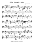 Guitar Sonata in A Major