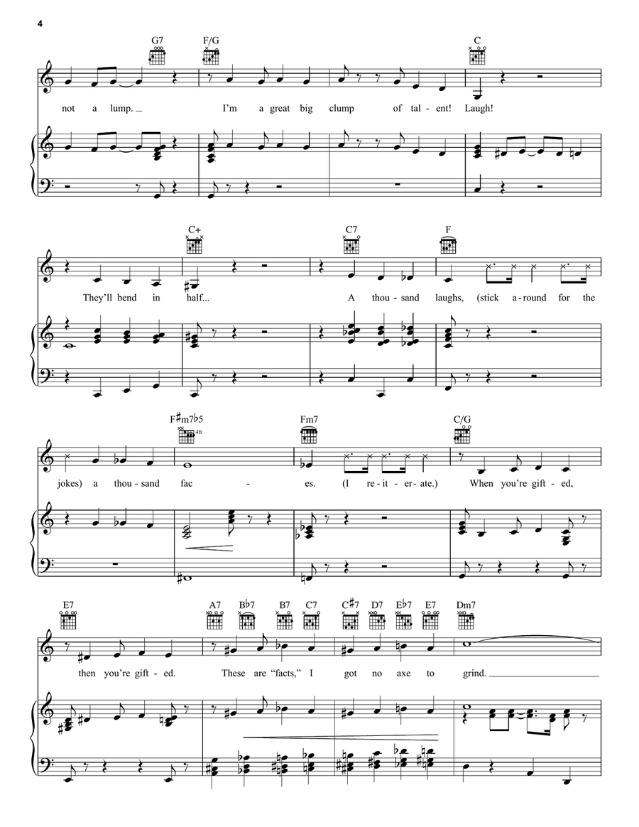 I'm The Greatest Star (from Funny Girl) Piano, Vocal, Guitar scores gallery preview page 4