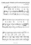 COME AGAIN:SWEET LOVE DOTH NOW INVITE