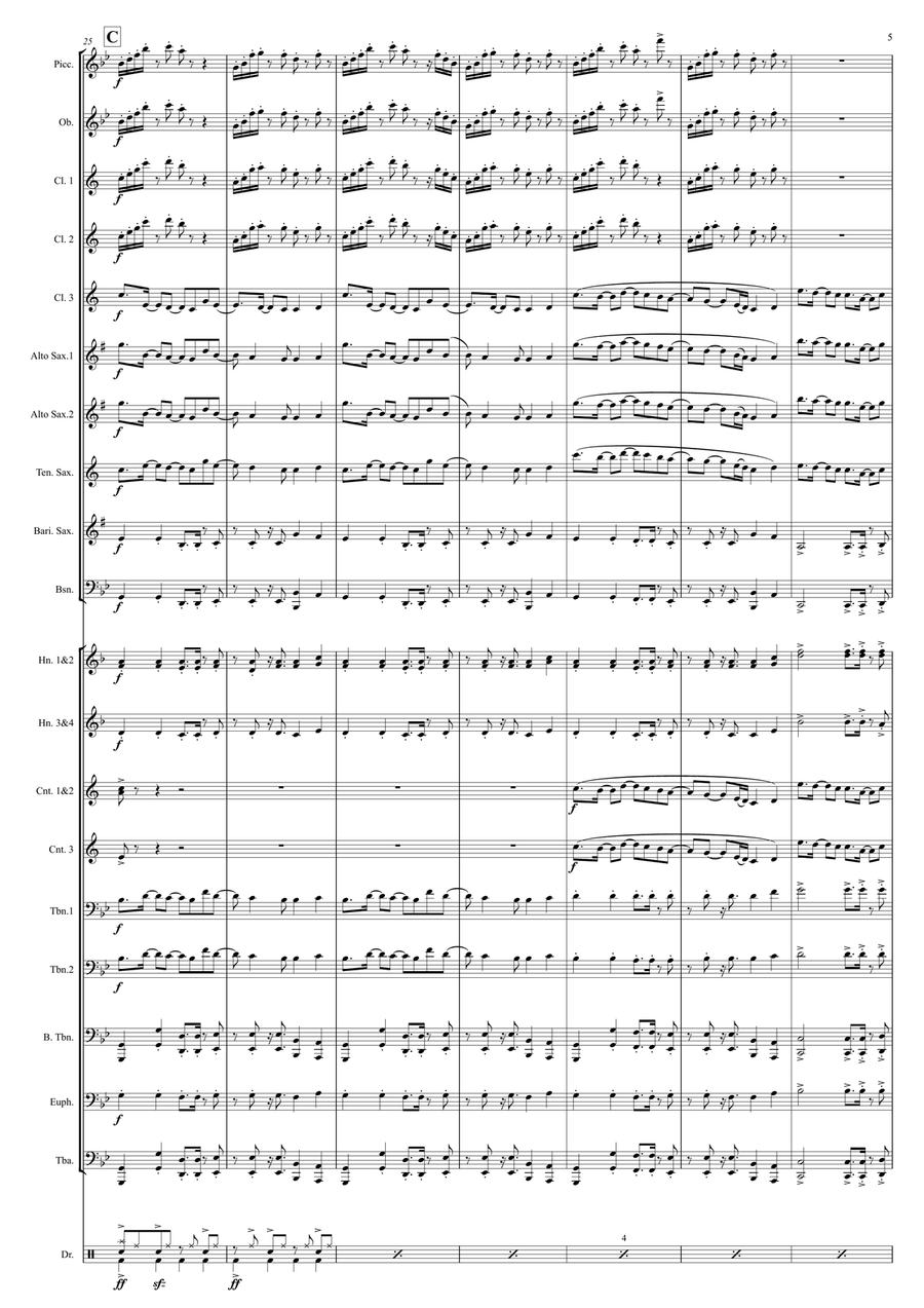 Rather Be Marching Band scores gallery preview page 5