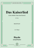 Haydn-Das Kaiserlied(Gott erhalte Franz den Kaiser),Hob.XXVIa:43,in G Major,for Piano mini preview