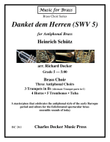 Danket dem Herren for Antiphonal Brass Choir