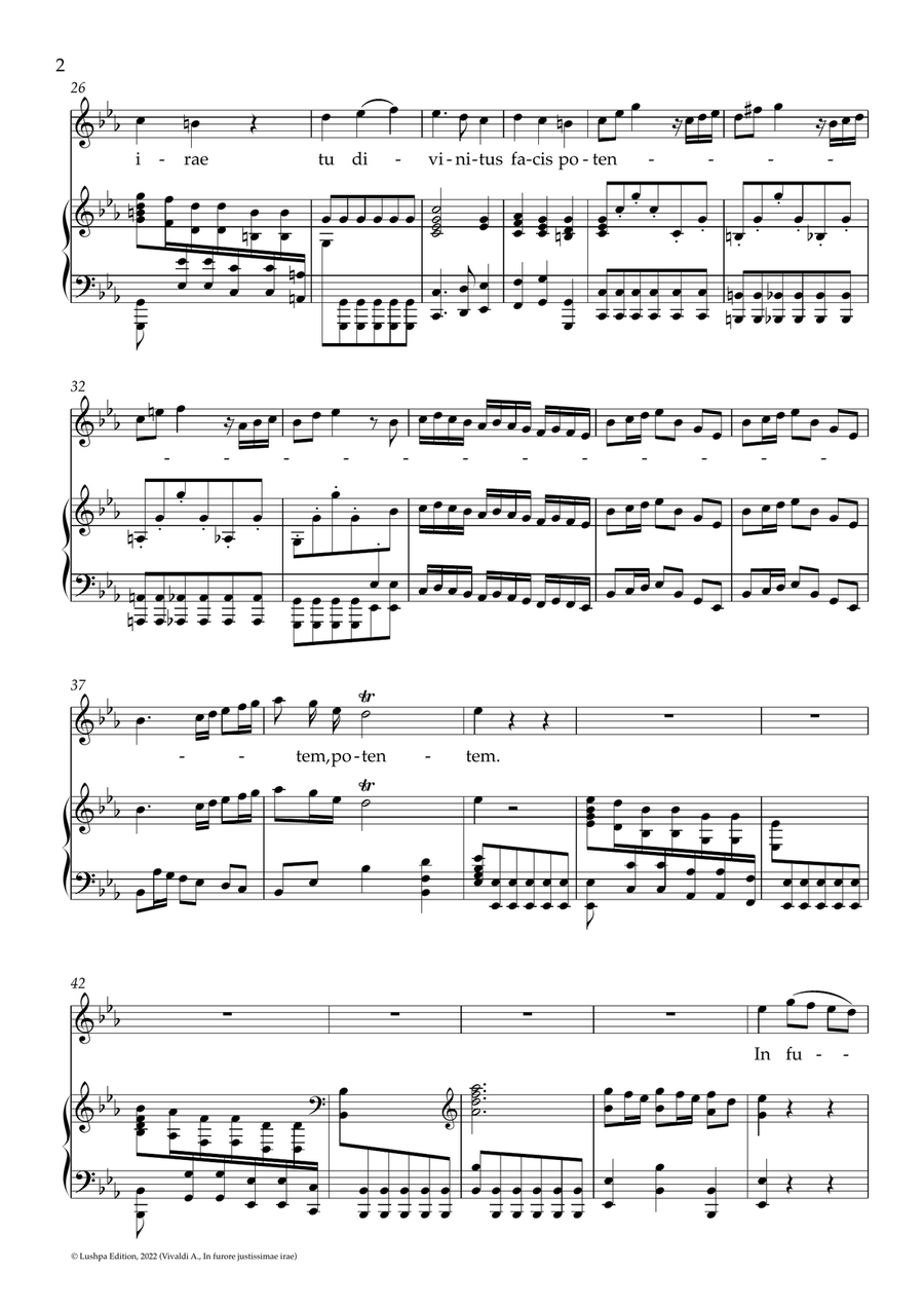 In furore iustissimae irae, RV 626 Piano, Vocal scores gallery preview page 4