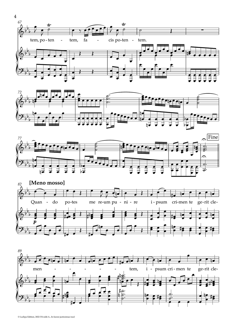 In furore iustissimae irae, RV 626 Piano, Vocal scores gallery preview page 6