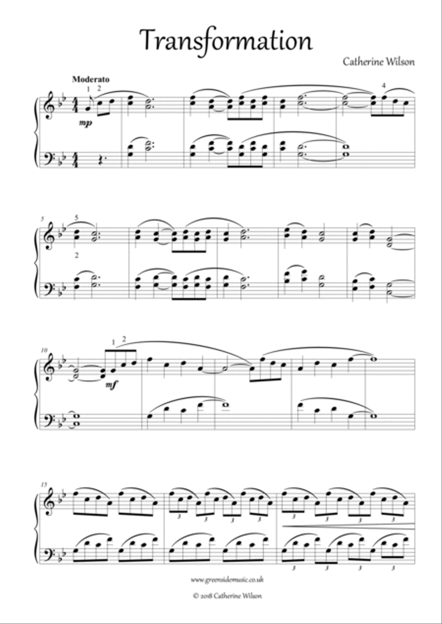 Transformation Piano Solo scores gallery preview page 2