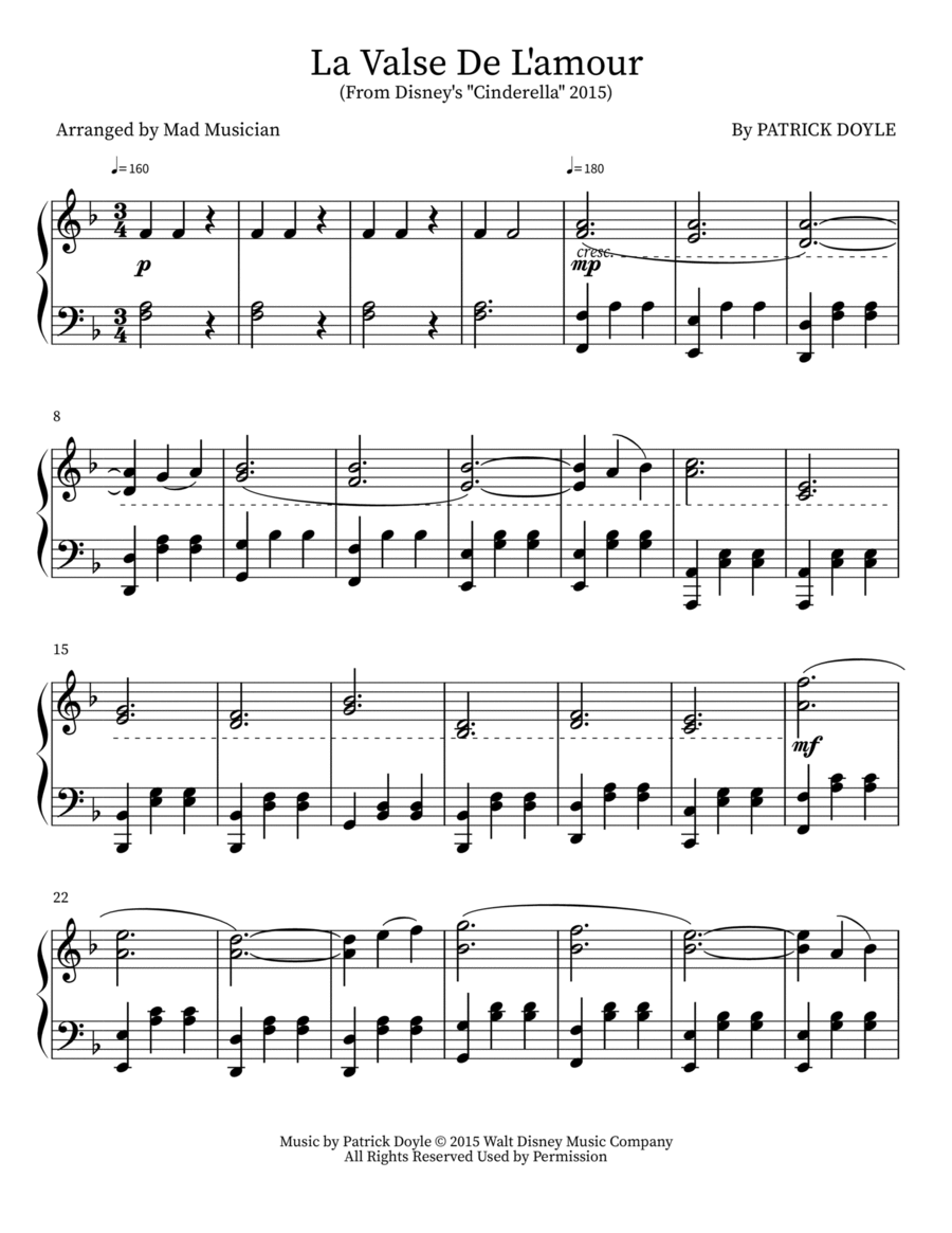 La Valse De L'amour Voice scores gallery preview page 1