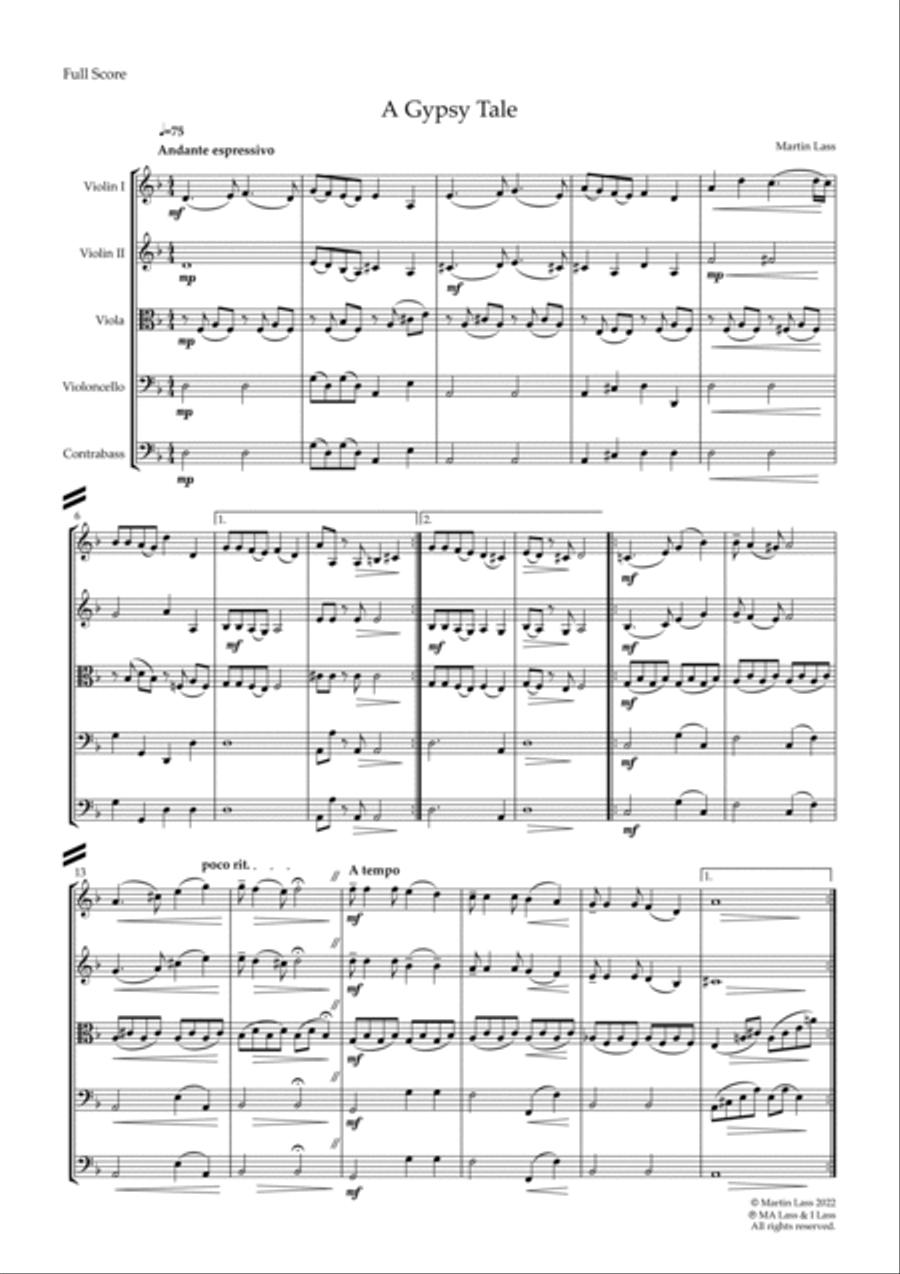 A Gypsy Tale String Orchestra scores gallery preview page 2