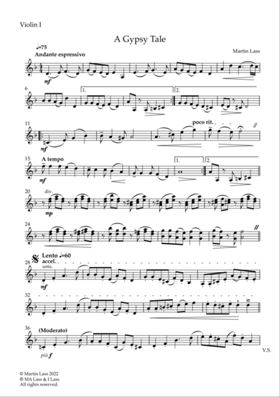 A Gypsy Tale String Orchestra scores gallery preview page 6