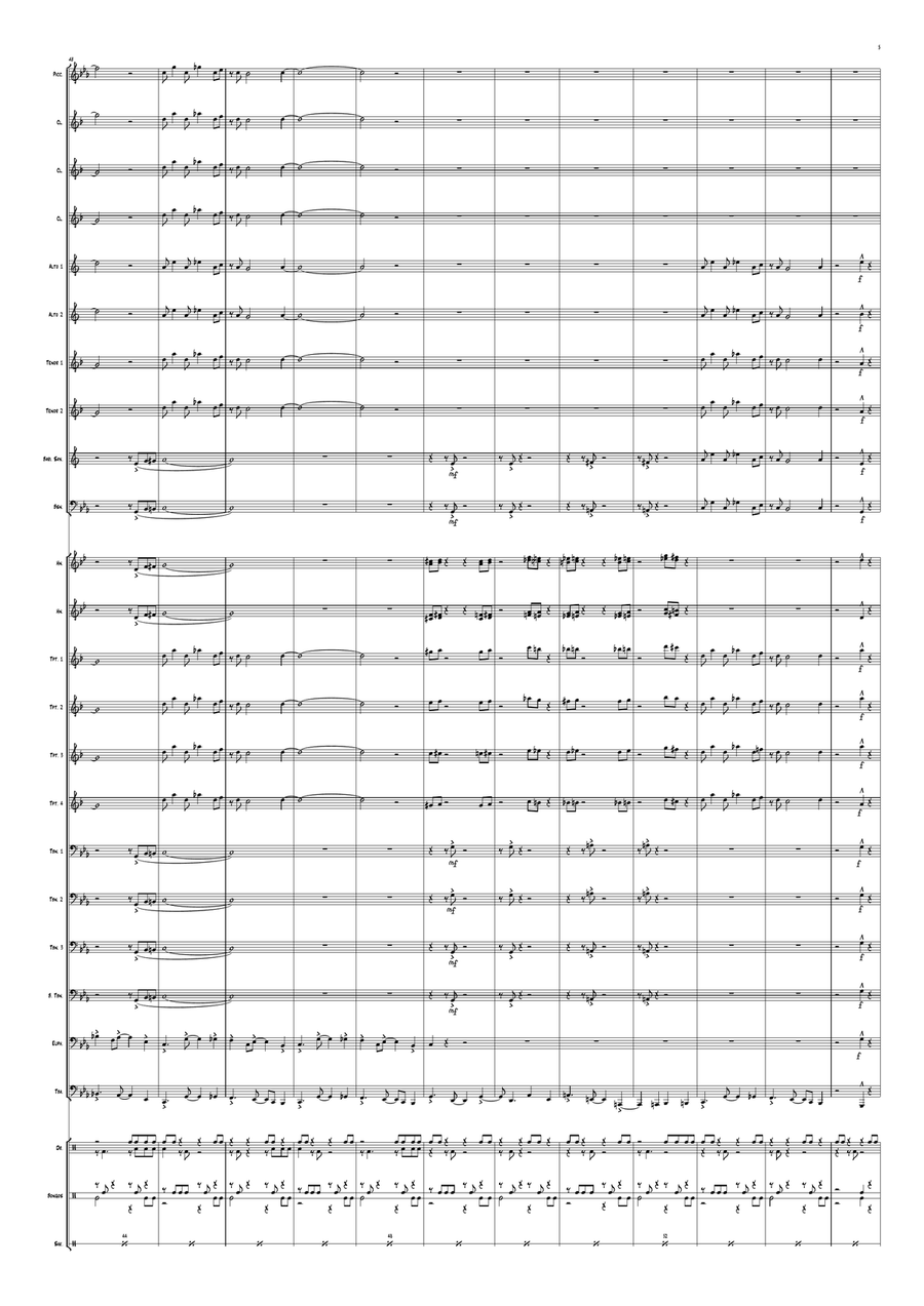 Tank! Tank! Marching Band scores gallery preview page 5