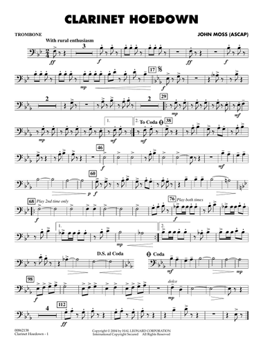 Clarinet Hoedown - Trombone
