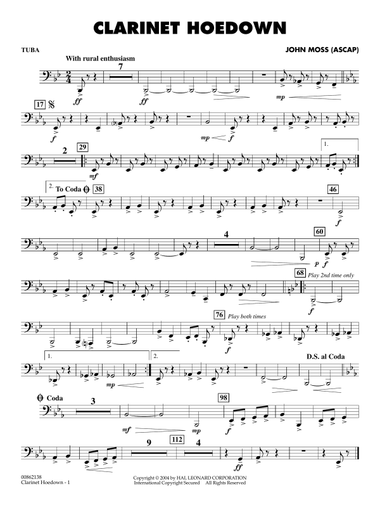 Clarinet Hoedown - Tuba
