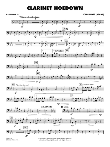 Clarinet Hoedown - Baritone B.C.