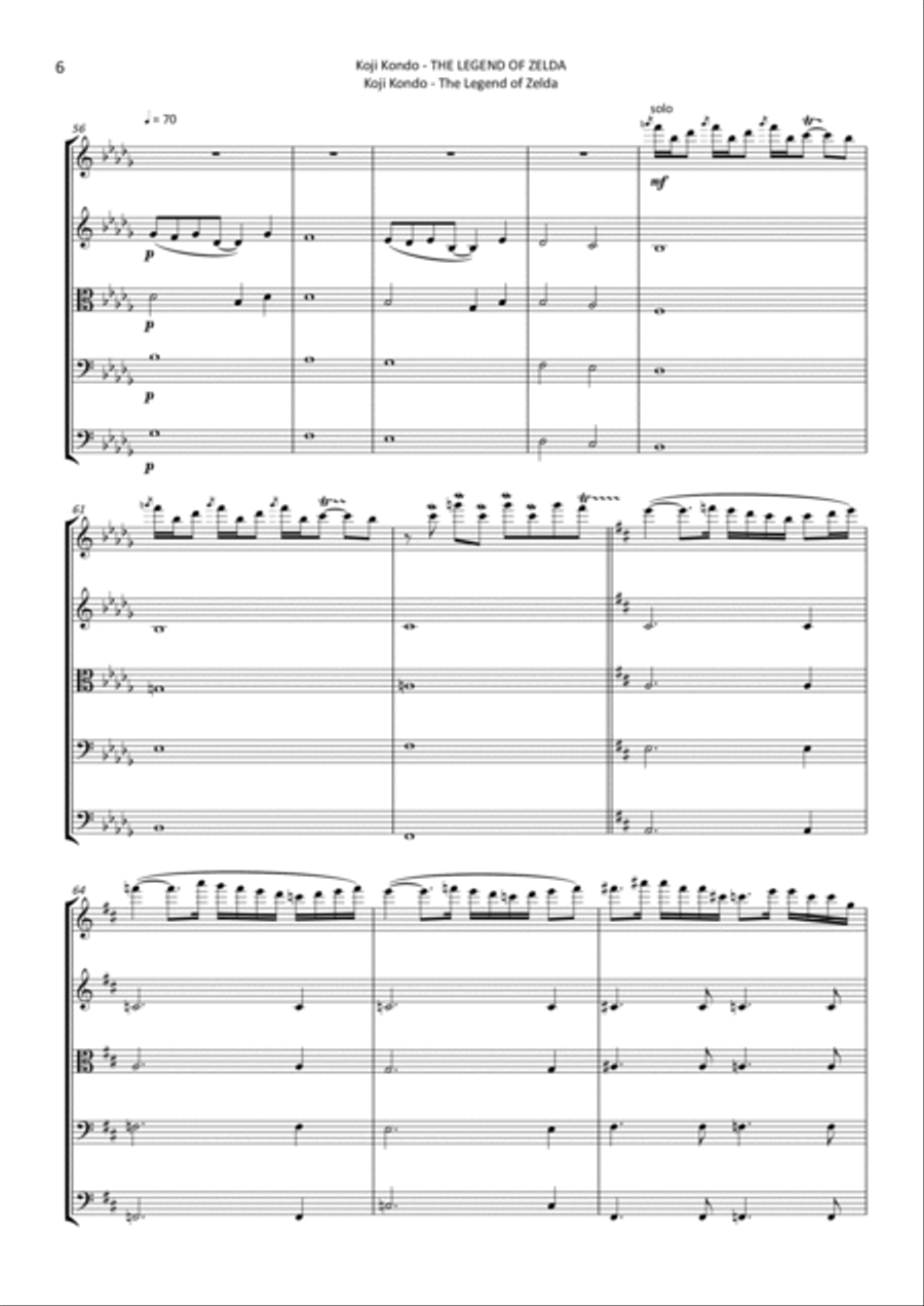 The Legend Of Zelda String Orchestra scores gallery preview page 6