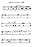 Chopin A minor Waltz B150 Easy Piano