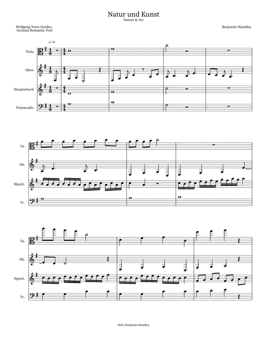 Natur und Kunst Natur und Kunst Large Ensemble scores gallery preview page 1