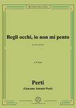 Perti-Begli occhi,io non mi pento,in D Major,for Voice and Piano