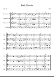 Bach Choral For 3 trumpet and trombone For beginner brass group
