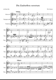 Mozart Magic flute overture for brass trio (trumpet, trombone and horn)