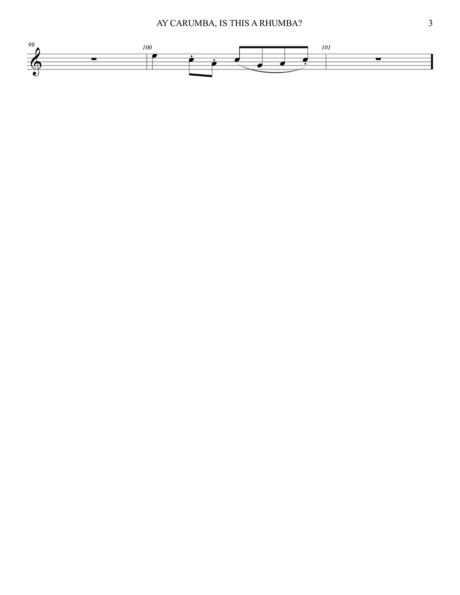 AY CARUMBA, IS THIS A RHUMBA Woodwind Quintet scores gallery preview page 6