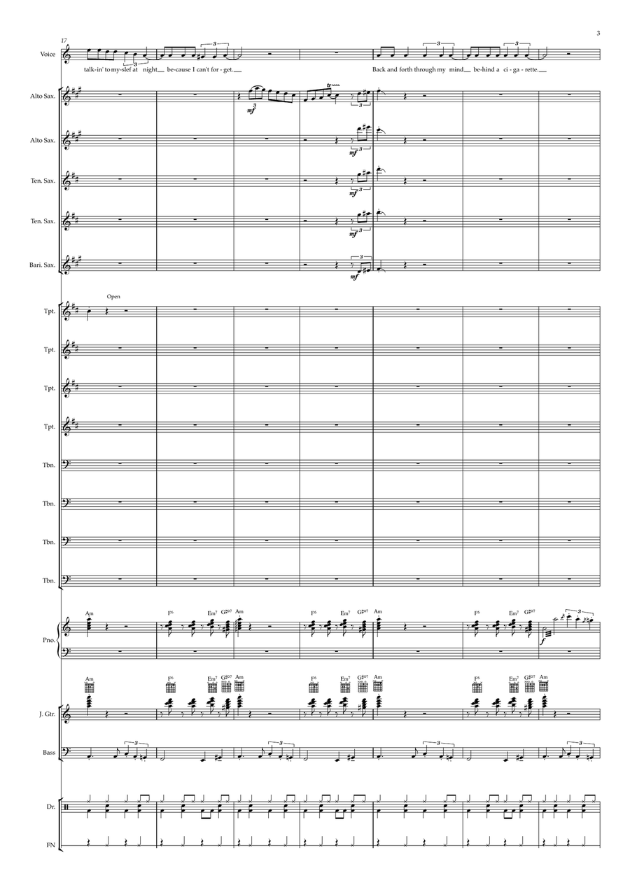 Seven Nation Army Jazz Ensemble scores gallery preview page 3