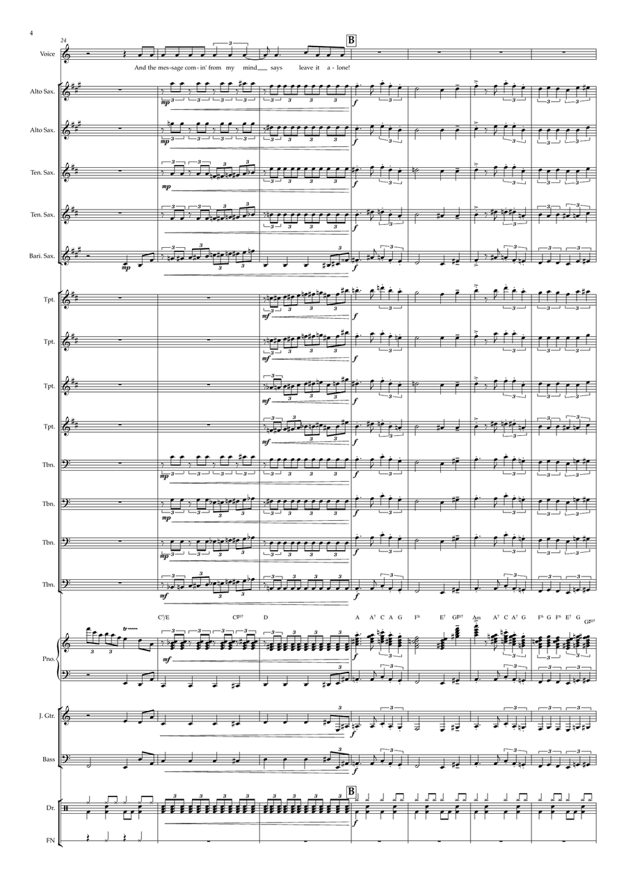 Seven Nation Army Jazz Ensemble scores gallery preview page 4