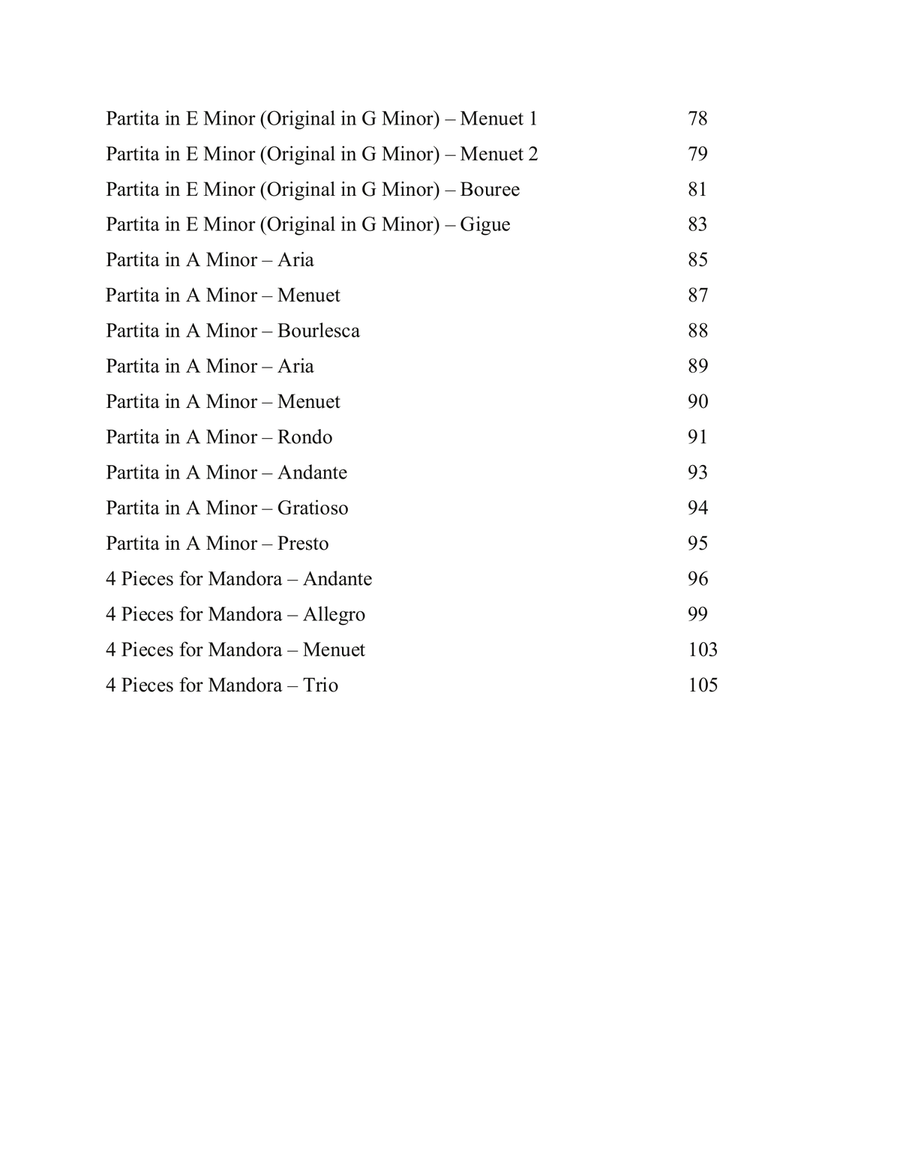 Partitas for Mandora: Volume 1 Arranged for Baritone Ukulele Baritone Ukulele scores gallery preview page 4
