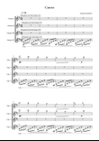 Pachelbel's Canon in D arranged for guitar quartet
