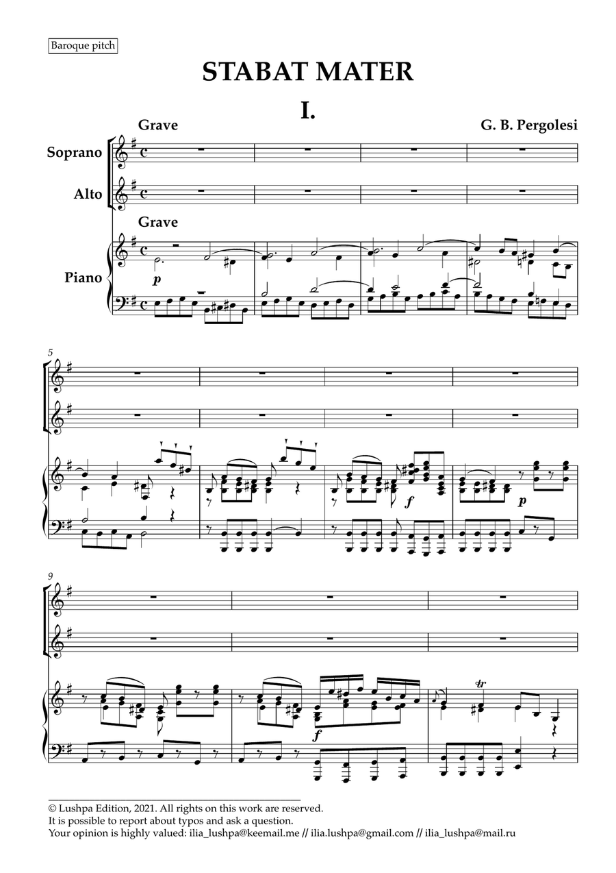 Stabat Mater (E minor) Stabat Mater (E minor) Piano scores gallery preview page 3