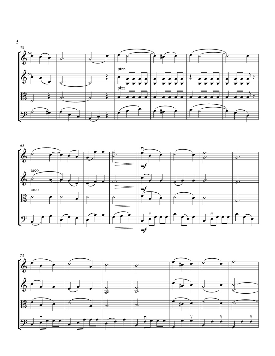 La Varsoviana & Olas Que el Viento Arrastra, Two Mexican Folk Songs for String Trio String Trio scores gallery preview page 6