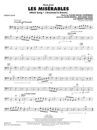 Music from Les Misérables (arr. John Moss) - String Bass