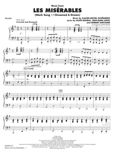 Music from Les Misérables (arr. John Moss) - Piano