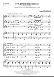 It's Your Birthday (C Major, Trio)
