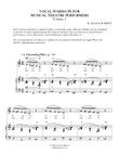 Vocal Warm-Ups for Musical Theatre Performers: Volume 1