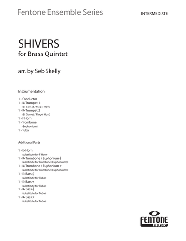Shivers (for Brass Quintet) (arr. Seb Skelly) - Full Score