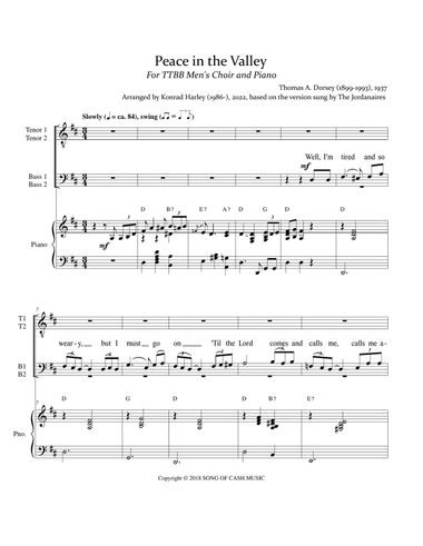 There'll Be Peace In The Valley For Me (tra.arr.)