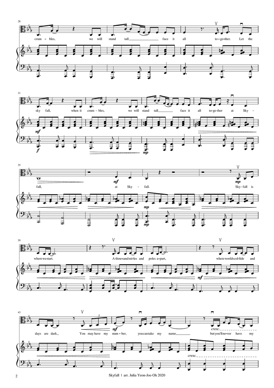 Skyfall Viola scores gallery preview page 2
