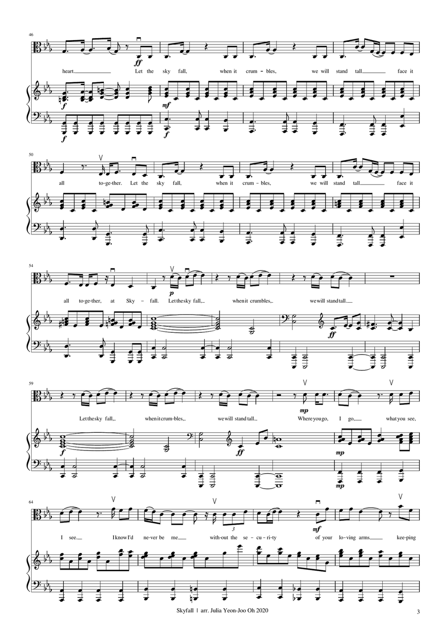 Skyfall Viola scores gallery preview page 3
