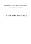 AVIA AVIA RAORANA Ô
