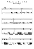 Chopin - Prelude in E minor - Piano Solo