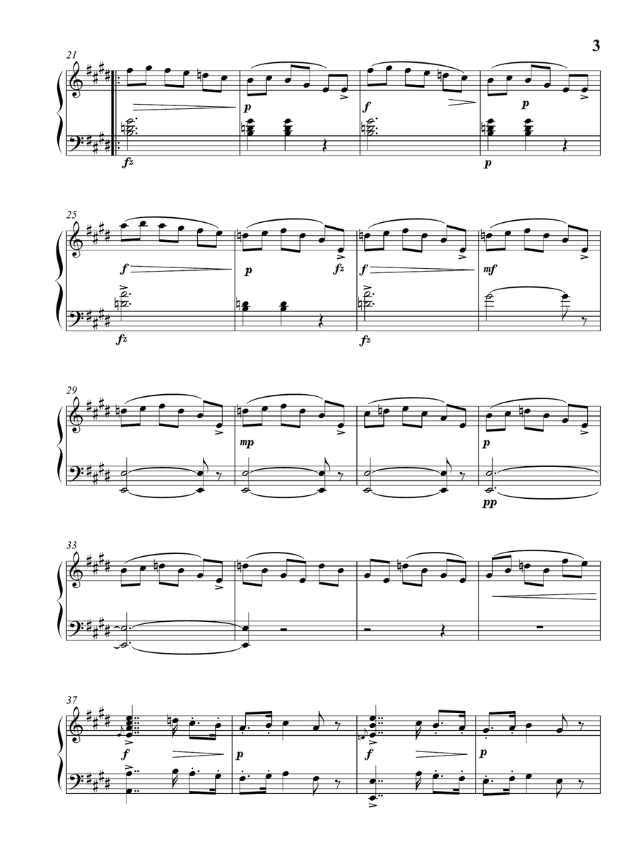 Serenade for Strings in E Major, II. Tempo di Valse, Op. 22 (for Piano Solo) String Orchestra scores gallery preview page 4
